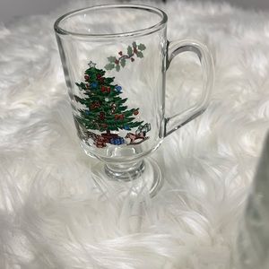 Vintage Christmas tree glasses set of 4